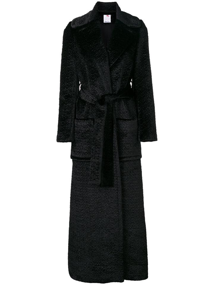 Ultràchic Long Belted Coat - Black