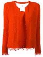 Iro Fringe Hem Jacket, Women's, Size: 40, Red, Cotton/polyamide