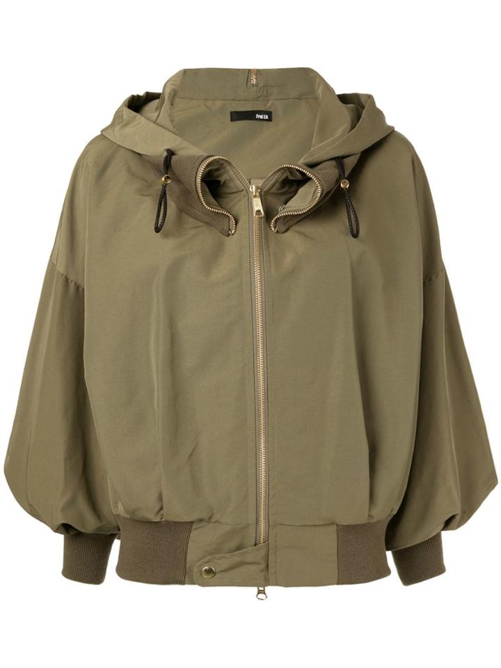 Frei Ea Hooded Bomber Jacket - Green