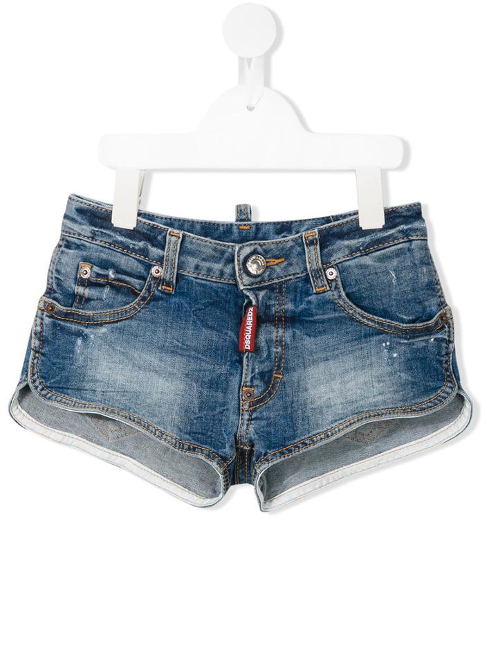 Dsquared2 Kids - Denim Shorts - Kids - Cotton/spandex/elastane - 6 Yrs, Blue