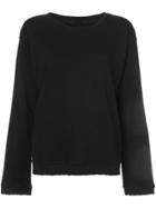 Rta Raw Edge Sweatshirt - Black