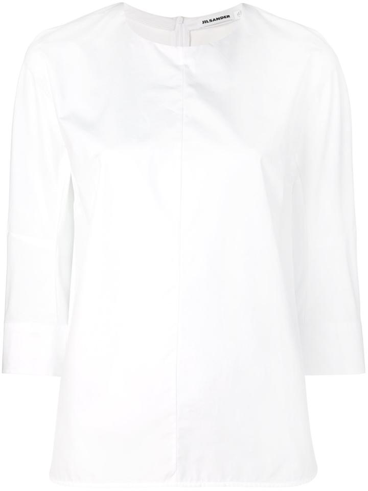 Jil Sander Classic Draped Blouse - White