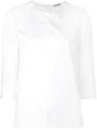 Jil Sander Classic Draped Blouse - White