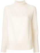 Paule Ka Ribbed Turtle Neck Jumper - White