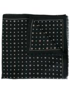 Givenchy Geometric Jacquard Scarf, Men's, Black, Silk/cashmere