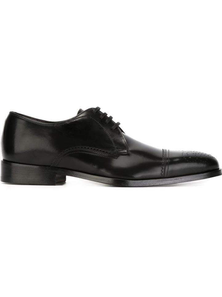 Canali Derby Shoes, Men's, Size: 43, Black, Leather