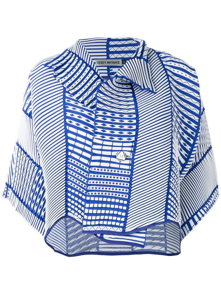 Cloqué Jacket - Women - Polyester - 2, Blue, Polyester, Issey Miyake