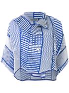 Cloqué Jacket - Women - Polyester - 2, Blue, Polyester, Issey Miyake