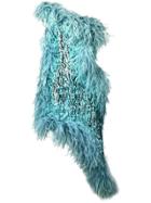 16arlington Feather Embellished Dress - Blue