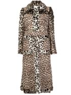 Stella Mccartney Panelled Faux Fur Coat, Women's, Size: 38, Nude/neutrals, Modacrylic/wool/polyimide