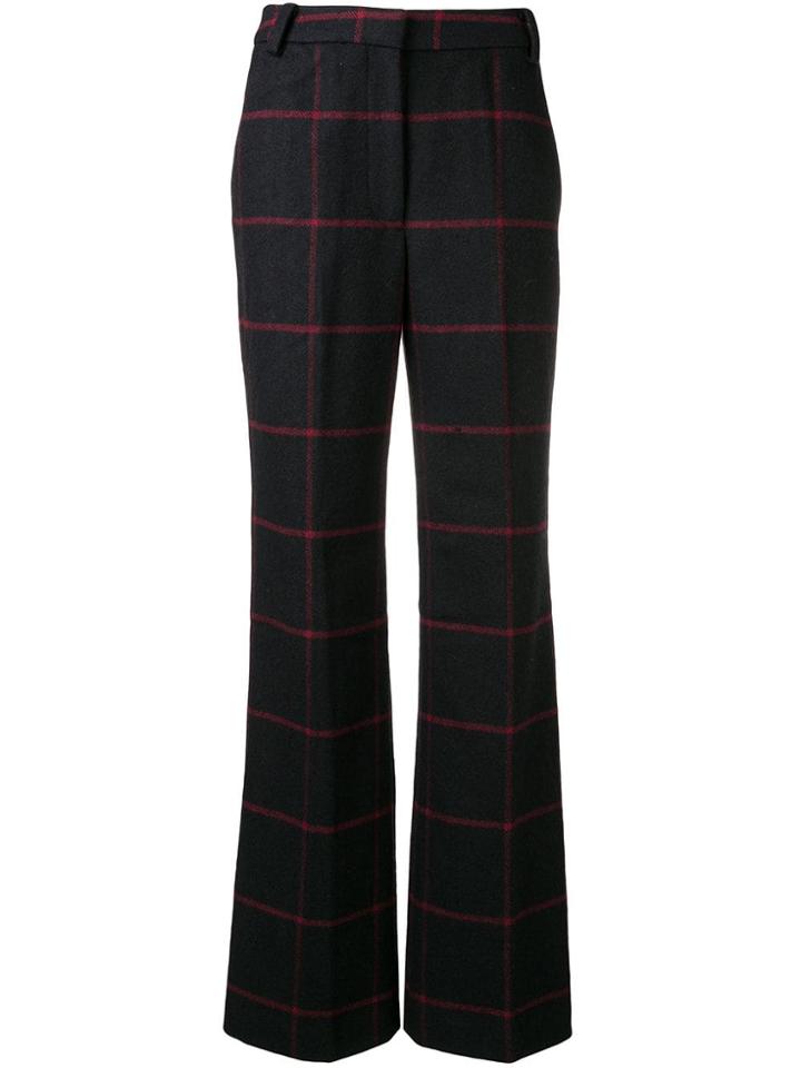 Self-portrait Check Print Trousers - Blue