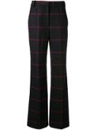 Self-portrait Check Print Trousers - Blue