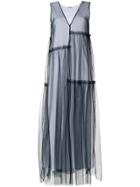 P.a.r.o.s.h. Tulle Layer Maxi Dress - Blue
