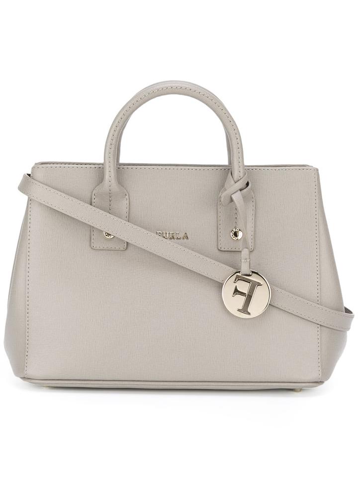 Furla Removable Strap Tote, Women's, Grey, Leather