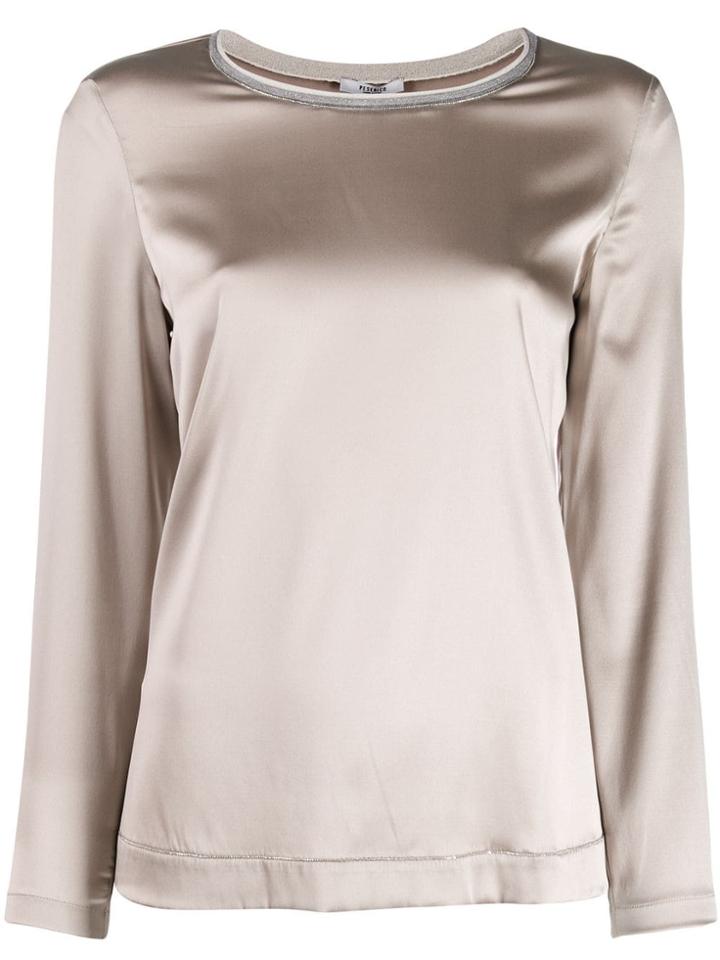 Peserico Stretch Long Sleeve Top - Grey