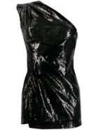 Dsquared2 Sequinned One-shoulder Dress - Black