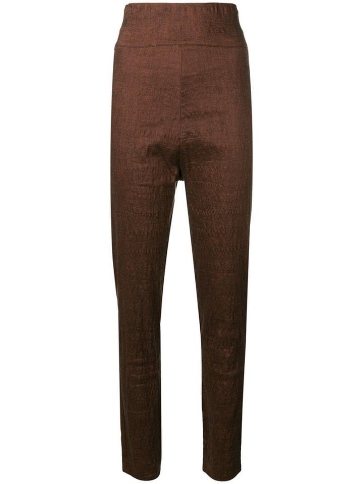 Romeo Gigli Pre-owned 1990's Super High-waisted Trousers - Brown