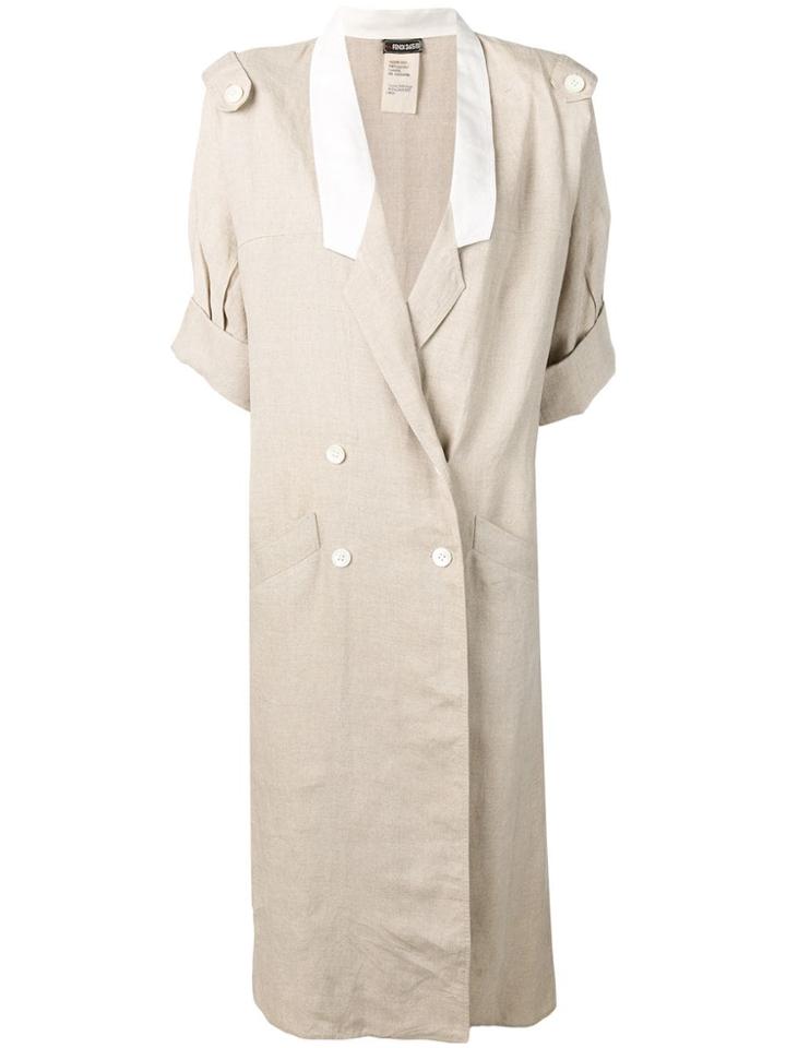 Fendi Vintage 1980's Double-breasted Dress - Neutrals