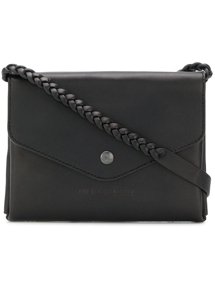 Ann Demeulemeester Envelope Logo Shoulder Bag - Black