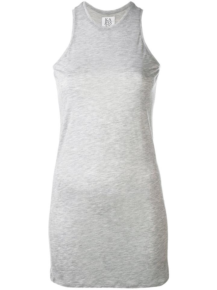Zoe Karssen - Oversized Tank - Women - Viscose - S, Grey, Viscose
