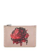 Valentino Valentino Garavani Graphic Print Clutch Bag - Pink