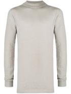 Rick Owens Mid-length Mock Neck Sweater - Nude & Neutrals