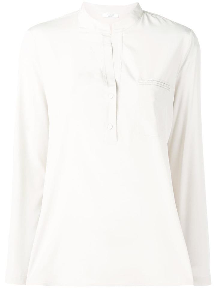 Peserico Basic Silk Blouse - Neutrals