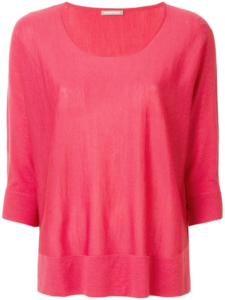 Hemisphere U-neck Jumper - Pink & Purple