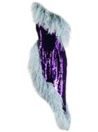 16arlington Feathered Sequin Mini Dress - Purple