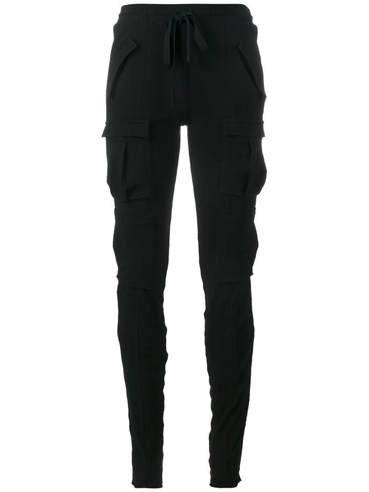 Haider Ackermann Slim-fit Utility Trousers, Women's, Size: Xs, Black, Cotton/spandex/elastane/wool