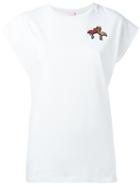 Giamba Flamingo Patch T-shirt, Women's, Size: 40, White, Cotton