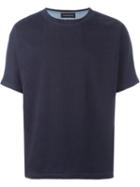 Diesel Black Gold 'taster-gasset' Trim Detail T-shirt, Men's, Size: Xl, Blue, Cotton/polyester/spandex/elastane