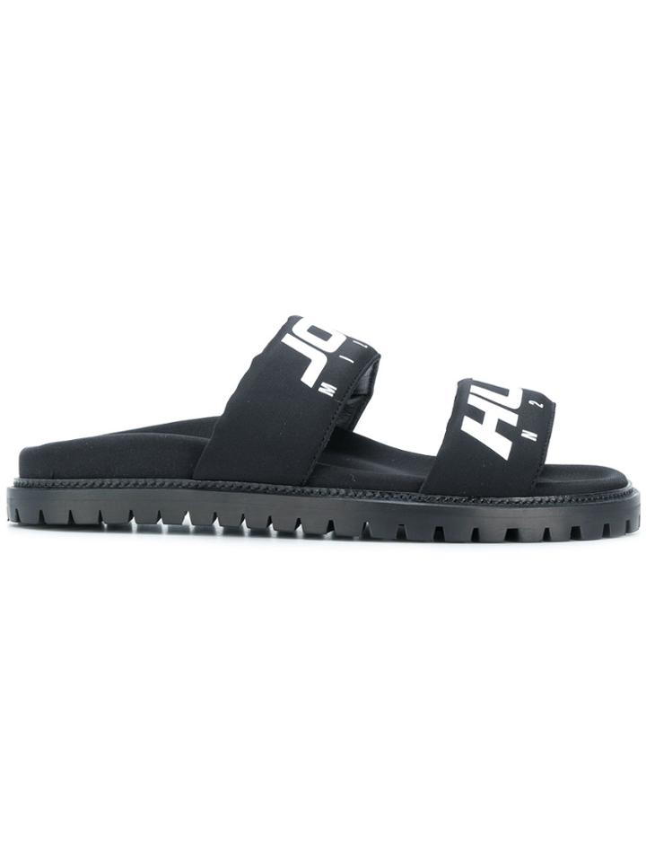 Joshua Sanders Branded Sandals - Black