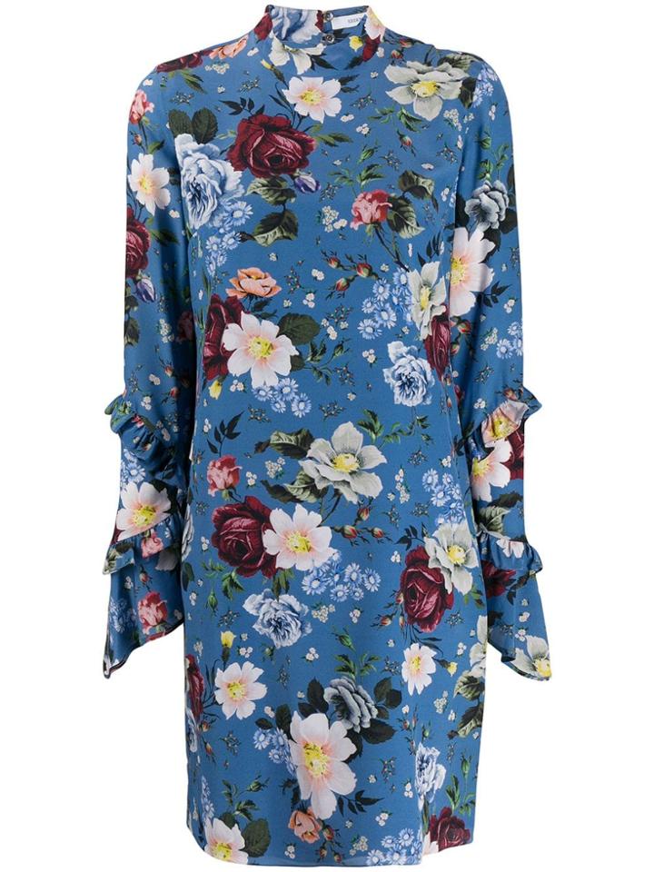 Erdem Floral Shift Dress - Blue