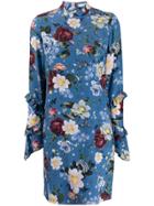 Erdem Floral Shift Dress - Blue