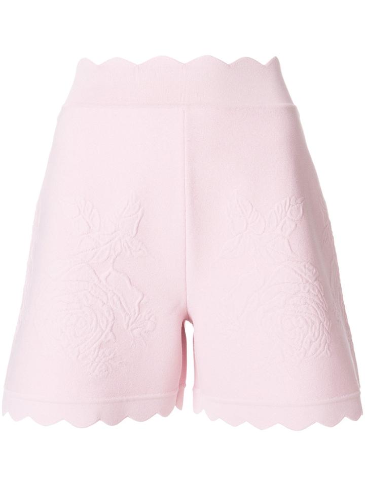 Alexander Mcqueen Scalloped Shorts - Pink & Purple