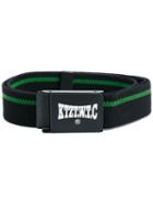 Ktz - Woven Logo Plaque Belt - Unisex - Acrylic - One Size, Black, Acrylic