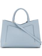 Sara Battaglia Plissé Tote - Blue