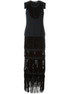 Tom Ford Fringed Bottom Sleeveless Evening Dress