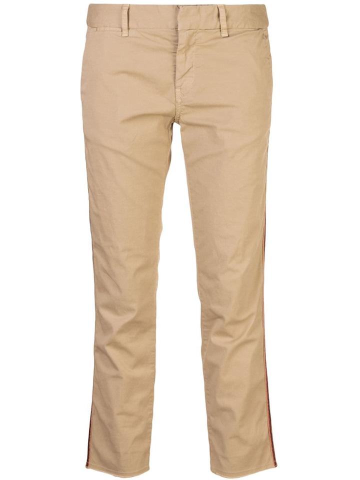 Nili Lotan Slim-fit Cropped Chinos - Brown