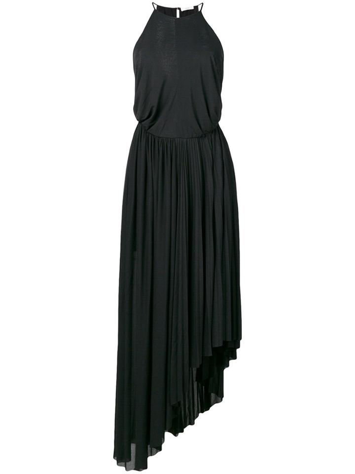 Mauro Grifoni Halterneck Asymmetric Dress - Black