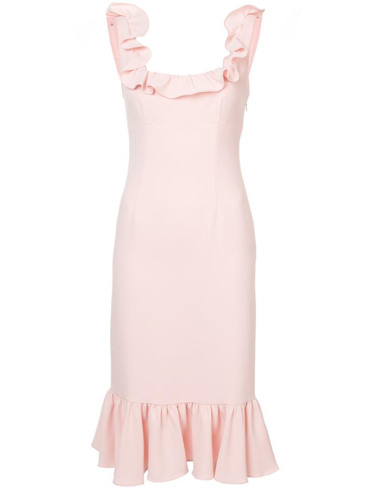 Cinq A Sept Frill Neck Knitted Dress - Pink & Purple