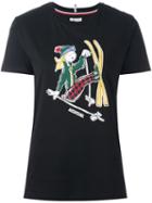 Moncler Grenoble Ski Print T-shirt, Women's, Size: Large, Black, Cotton
