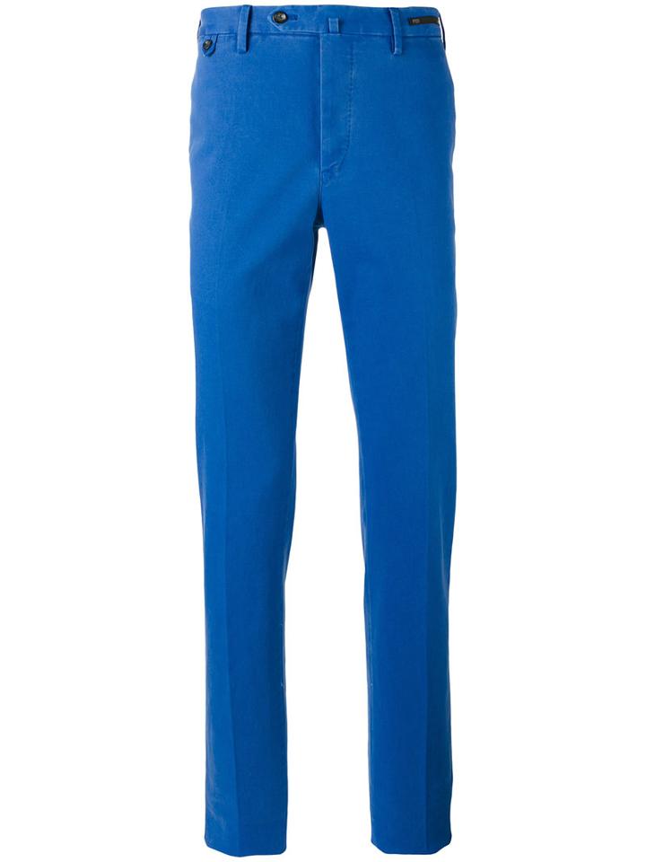 Pt01 - Tapered Trousers - Men - Cotton/spandex/elastane - 54, Blue, Cotton/spandex/elastane