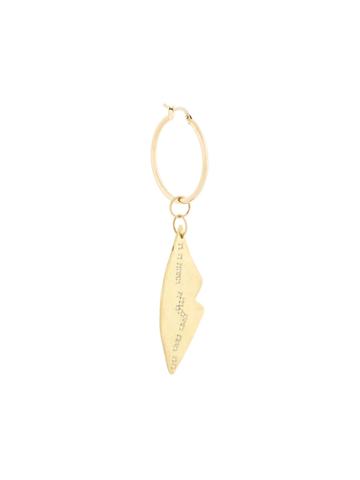 Lara Melchior 24kt Gold And Diamond Embellished Lip Pendant Earring -