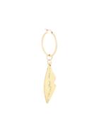 Lara Melchior 24kt Gold And Diamond Embellished Lip Pendant Earring -