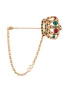 Dolce & Gabbana Crown Brooch Pin - Gold