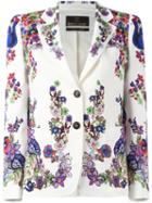Roberto Cavalli Giacca Blazer, Women's, Size: 44, White, Viscose/spandex/elastane/viscose