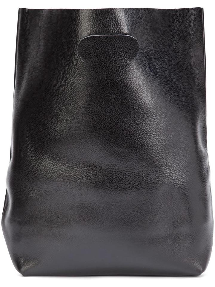Hender Scheme Large 'not Eco' Tote, Adult Unisex, Black, Leather
