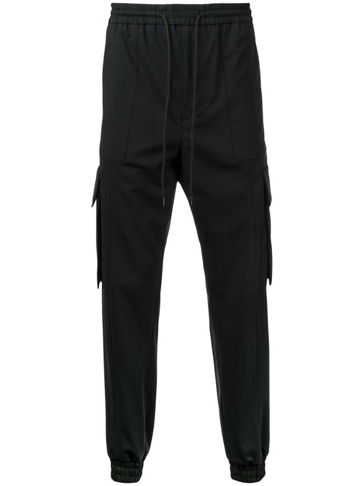 Juun.j Lateral Pockets Drawstring Sweatpants - Black